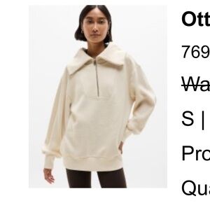 Athleta Ottoman Rib 1/4 Zip Sweatshirt